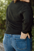 Scalloped and Lace Trim Cardigan - Black
