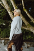 Rolled Hem Classic Sweater - Grey
