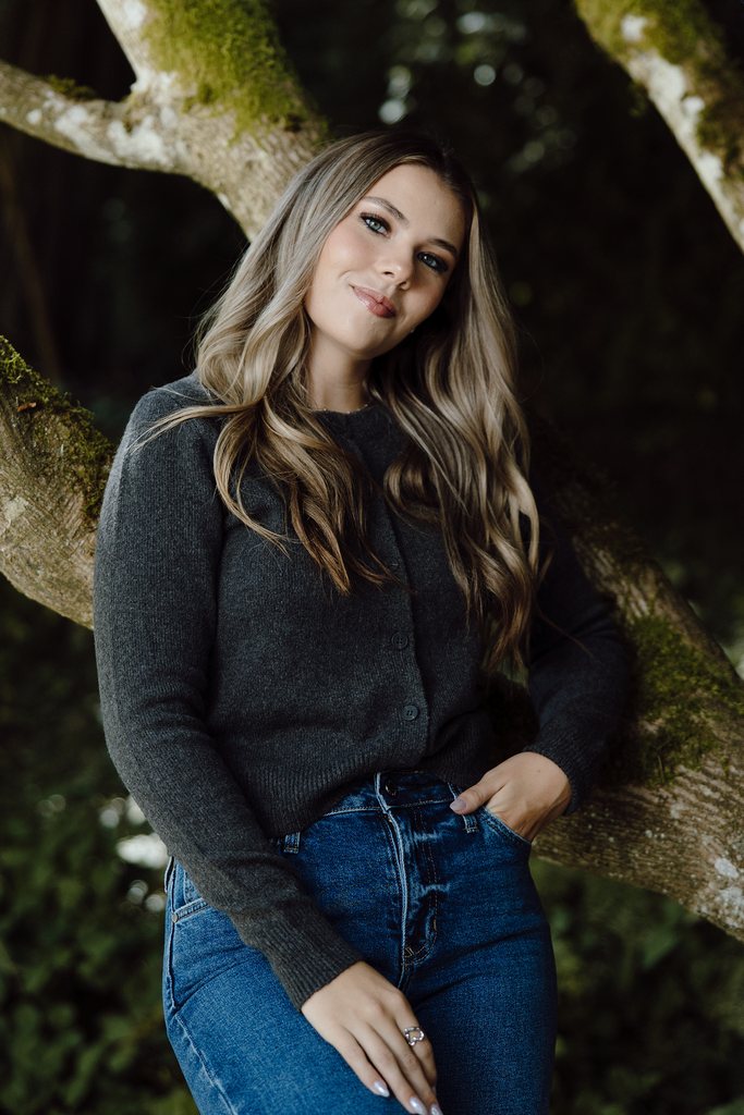 Classic button up cardigan - grey (AS)