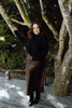 Satin Slip Skirt - Brown