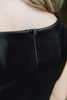 leather cowl neck mini dress (AS)