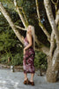 Halter Pink/Brown Floral Maxi