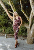 Halter Pink/Brown Floral Maxi