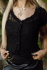 Sheer Button Up - Black