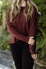 Simple & Classic Sweater - Dark Cherry