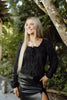 Ruffle Lace Blouse - Black