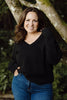 Classic V-Neck Sweater - Black