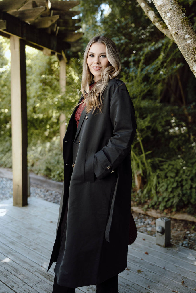 Long Trench Chloe - Black