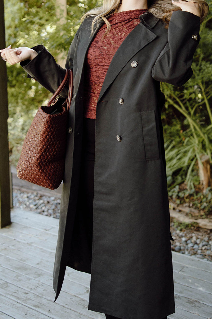Long Trench Chloe - Black