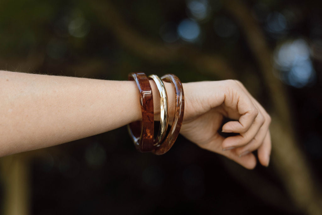 Amber & Gold - 3 Bangles