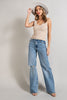 Classic Ribbed Vneck Tank - Oatmeal