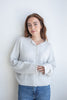 Lightweight Button Up Cardigan - Light Grey