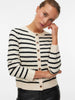 Lightweight Cardigan With Black Stripes