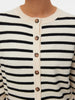Lightweight Cardigan With Black Stripes