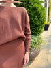 Waffle Sweater & Skirt Set - Puce