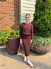 Waffle Sweater & Skirt Set - Cacao