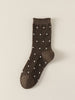 Polka Dot Sock - Coffee