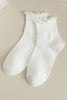 Ruffle Hem Sock - White