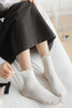 Ruffle Hem Sock - White