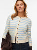 Lightweight Cardigan With Blue Stripes