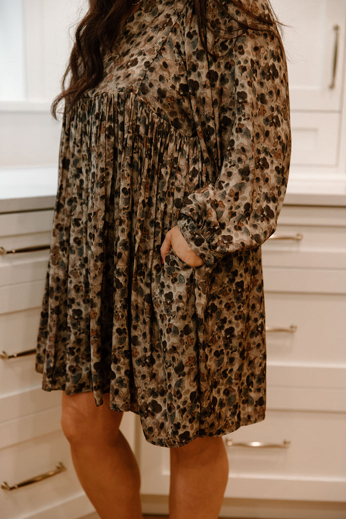 Floral Printed Dress - Tawny