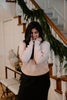 Ribbed Mock Neck Sweater - Pink