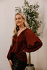Solid Satin Blouse - Vino