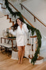 Blazer Jacket Dress with Feather Trim -