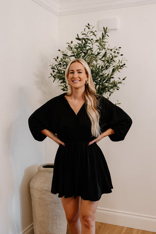 Gunmetal Sequin Dress with Velvet Belt