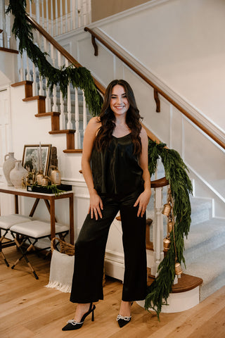 Gunmetal Sequin Dress with Velvet Belt