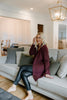 Open Knit Cardigan - Wine