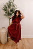 Pleated Midi Dress With Waist Tie - Berr