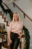 Short Sleeve Sweater With Pearl Details