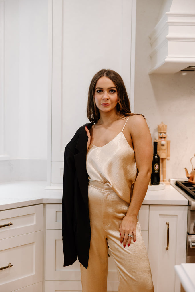 Holiday Camisole and Pant Set - Gold