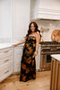 Floral Print Jumpsuit - Bronze