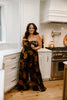 Floral Print Jumpsuit - Bronze