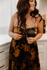 Floral Print Jumpsuit - Bronze
