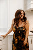 Floral Print Jumpsuit - Bronze