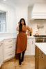One Shoulder Cut Out Dress - Bronze
