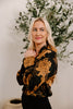 Button Up Floral Blouse - Bronze