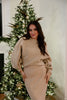 Dolman Sweater With Sparkle - Taupe