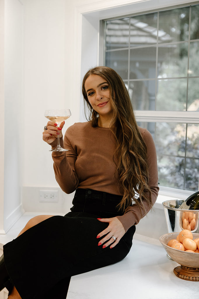 Classic Crewneck Knit - Cognac