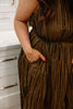 Pleated Midi Dress - Bronzed