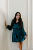 Smocked Dress with Tiered Skirt - Green