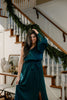 One Shoulder Maxi with Slit - Green