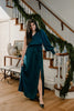 One Shoulder Maxi with Slit - Green
