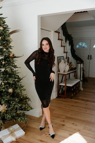 Pleated Satin Midi Dress - Bronze