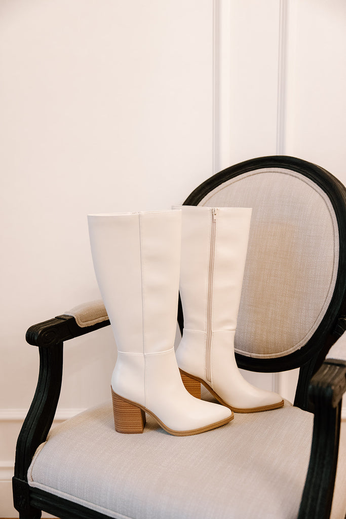 Classic Tall Boot - White