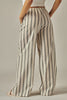 Striped Relaxed Linen Pant - Olive
