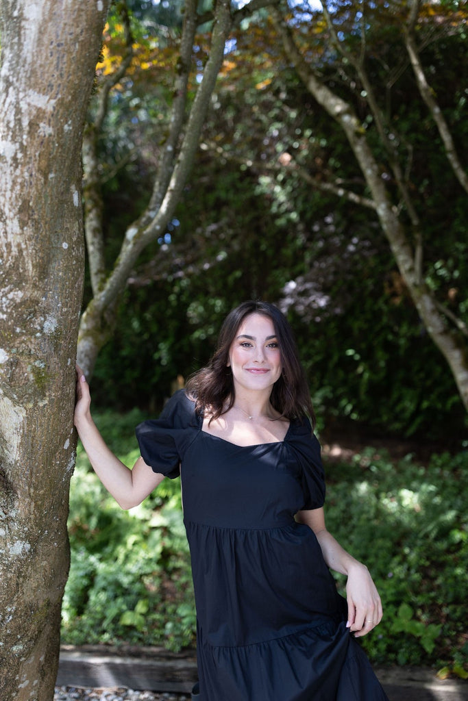 Midi Backless Dress - Black